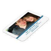 De blauwe Moderne Foto sparen de Magnet van de Dat Magneet (Linkerzijde)