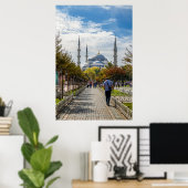 De blauwe moskee in Istanbul Poster (Thuiskantoor)