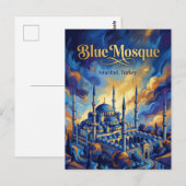 De Blauwe Moskee, Istanbul, Marmara Briefkaart (Voorkant / Achterkant)