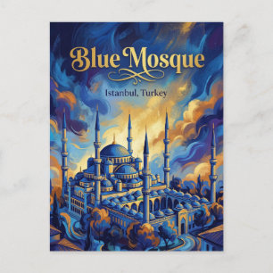 De Blauwe Moskee, Istanbul, Marmara Briefkaart
