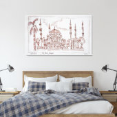 De blauwe moskee | Istanbul, Turkije Canvas Afdruk (Insitu (Slaapkamer))