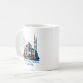 De blauwe moskee Istanbul Turkije Koffiemok (Voorkant links)