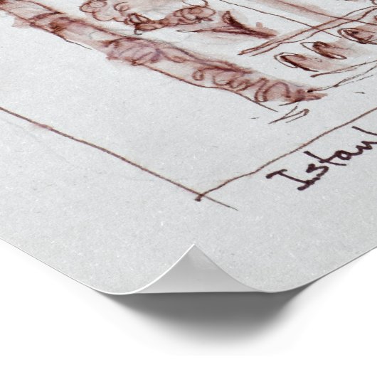 De blauwe moskee | Istanbul, Turkije Poster (Hoek)