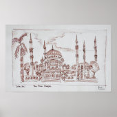 De blauwe moskee | Istanbul, Turkije Poster (Voorkant)