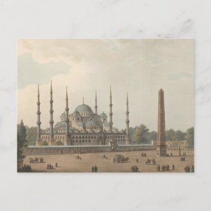 De blauwe moskee van Sultan Ahmed, Istanbul, Turki Briefkaart