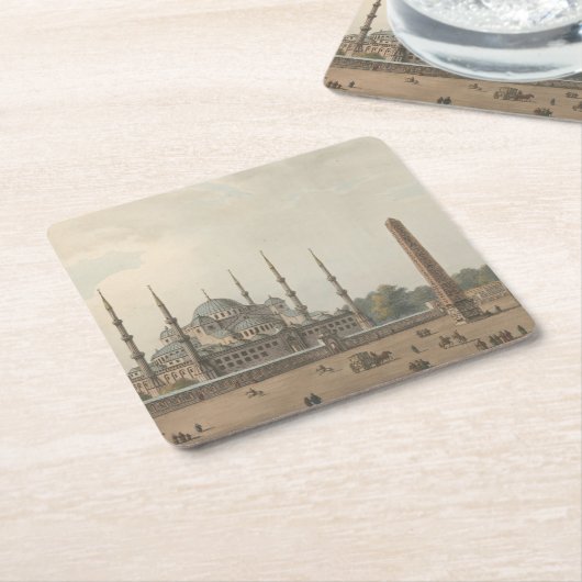 De blauwe moskee van Sultan Ahmed, Istanbul, Turki Kartonnen Onderzetters (Schuin)