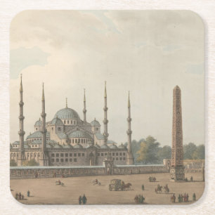 De blauwe moskee van Sultan Ahmed, Istanbul, Turki Kartonnen Onderzetters