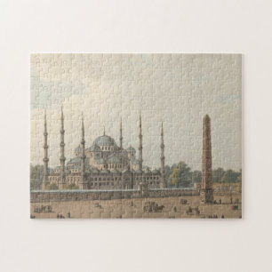 De blauwe moskee van Sultan Ahmed, Istanbul, Turki Legpuzzel