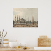 De blauwe moskee van Sultan Ahmed, Istanbul, Turki Poster (Keuken)