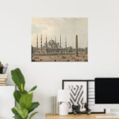 De blauwe moskee van Sultan Ahmed, Istanbul, Turki Poster (Thuiskantoor)