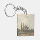 De blauwe moskee van Sultan Ahmed, Istanbul, Turki Sleutelhanger (Voorkant Links)
