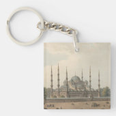 De blauwe moskee van Sultan Ahmed, Istanbul, Turki Sleutelhanger (Voorkant)