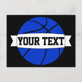 De blauwe Naam van het BasketbalTeam of de Briefka Briefkaart