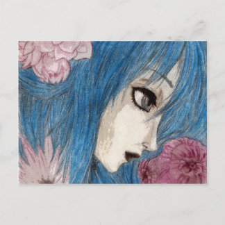 De blauwe nimf briefkaart