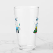 De blauwe olifant verzamelt paaseieren glas (Links)