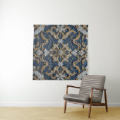 De blauwe omhelzing van de koningin wandkleed (In Situ (horizontaal))