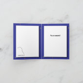 De blauwe Piano dankt u kaardt Bedankkaart (Binnen)