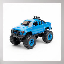 De blauwe pick-up truck