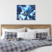 De blauwe plekken - Nederlandse zgn. acrylvlek Canvas Afdruk (Insitu (Slaapkamer))