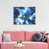 De blauwe plekken - Nederlandse zgn. acrylvlek Canvas Afdruk (Insitu (Woonkamer))