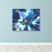 De blauwe plekken - Nederlandse zgn. acrylvlek Canvas Afdruk (Insitu (Houten vloer))