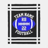 De blauwe Positie en het Aantal van de Speler van  Fleece Deken (Voorkant)