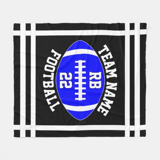 De blauwe Positie en het Aantal van de Speler van  Fleece Deken (Voorkant (Horizontaal))