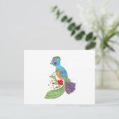 De blauwe quetzal briefkaart (Staand voorkant)