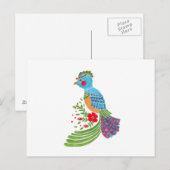 De blauwe quetzal briefkaart (Voorkant / Achterkant)