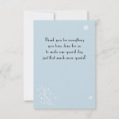 De blauwe Retro Dansers van het Huwelijk danken u Bedankkaart (Achterkant)