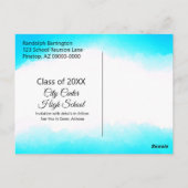 De blauwe Reunion Klasse van de Waterverf sparen h Briefkaart (Achterkant)