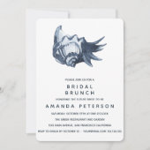 De blauwe ridderbruin Brunch bruiloft Kaart (Voorkant)