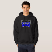 De Blauwe Riem van de karate Hoodie (Voorkant volledig)