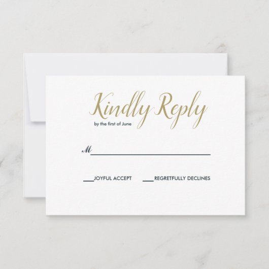 De blauwe rif | Zee bruiloft RSVP Kaartje (Voorkant)