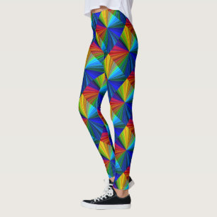 De blauwe Rode Groene Gele Leggings van het