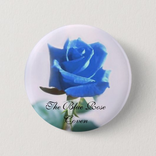 De blauwe Roos Coven Ronde Button 5,7 Cm (Voorkant)
