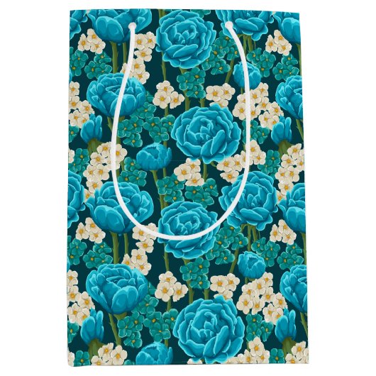 De blauwe Roos middelmatige cadeautas (Voorkant)