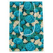 De blauwe Roos middelmatige cadeautas (Achterkant)