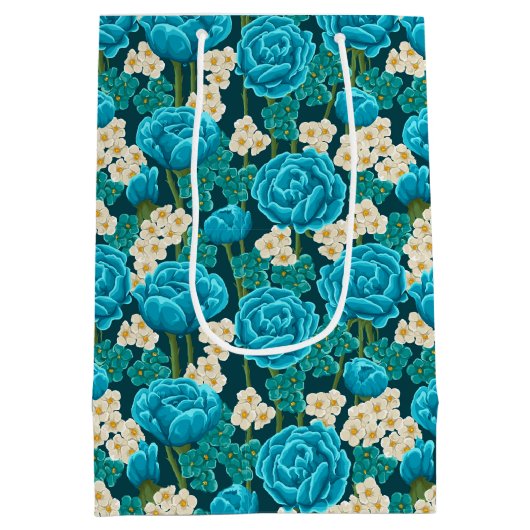 De blauwe Roos middelmatige cadeautas (Achterkant)