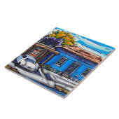 De "Blauwe Schaduw", Tucson Barrio, decoratieve te Tegeltje (Zijkant)