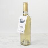 De blauwe schelp | BRUILOFT WELKOM GAST Flessenhanger (Schuin)