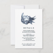 De blauwe schelp | Details van de bruiloft Kaart (Voorkant)