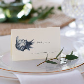 De blauwe schelp | Nautical Wedding table place Plaatskaartje