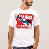 De blauwe schelpdierduiker van de Hole - Blue Retr T-shirt (Voorkant)