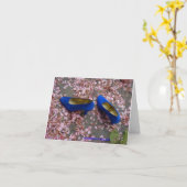DE BLAUWE SCHOENEN NOTECARD KAART (Gele Bloem)