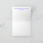 DE BLAUWE SCHOENEN NOTECARD KAART (Binnen)