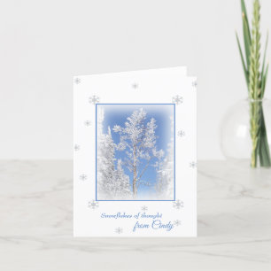 De blauwe SneeuwEsp van de Hemel personaliseerde Kaart