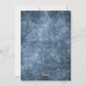 De Blauwe Sneeuwvlokken van de Kaart van de Foto (Achterkant)