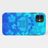 De blauwe StammenZon van de Schildpad Case-Mate iPhone Case (Achterkant (horizontaal))