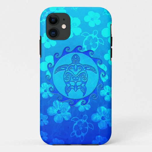 De blauwe StammenZon van de Schildpad Case-Mate iPhone Case (Achterkant)